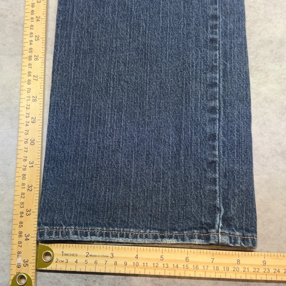 Lucky Brand Straight Leg Mens Size 34 Blue Faded Denim Jeans Classic Western